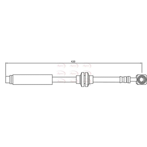 Apec Brake Hydraulic Hose Line Front HOS4151