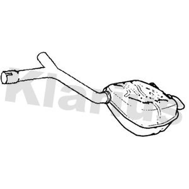 Klarius Box With Tail Pipe Left Rear fits Ford Mondeo IV 2008-2010 2.2
