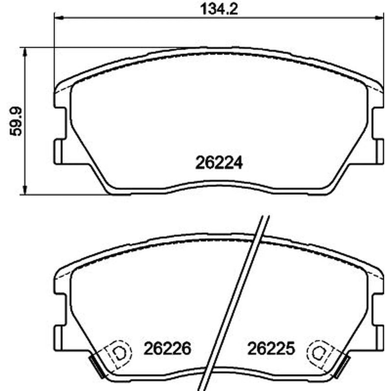 DON Front Brake Pad Set fits Kia Soul III 2019 on 1.6 2.0