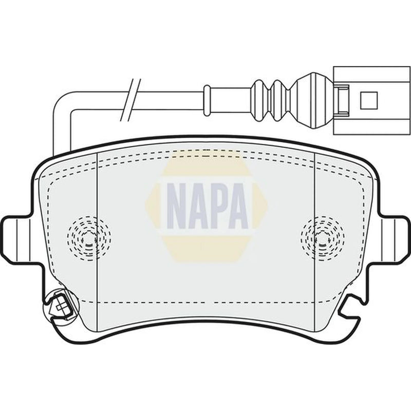 NAPA Rear Brake Pad Set fits VW California T5 Camper 2007-2015 1.9 2.0