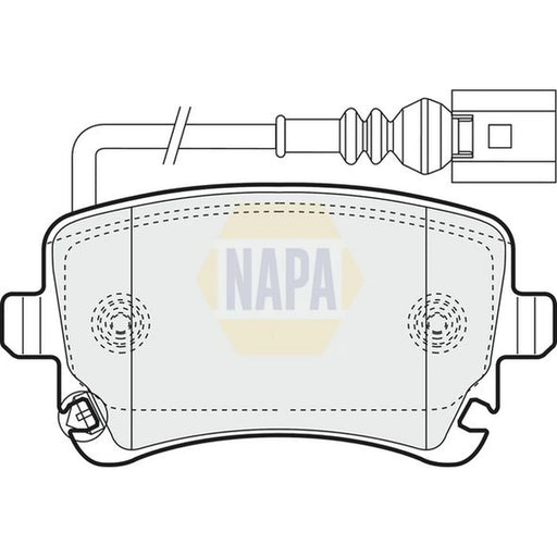 NAPA Rear Brake Pad Set fits VW California T5 Camper 2007-2015 1.9 2.0