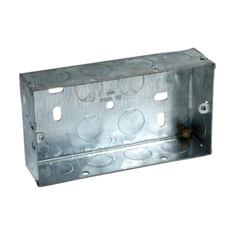 Axiom Electrical Metal Twin Socket Box 25mm (Pack 5) Axiom Electrical - NN4 Online