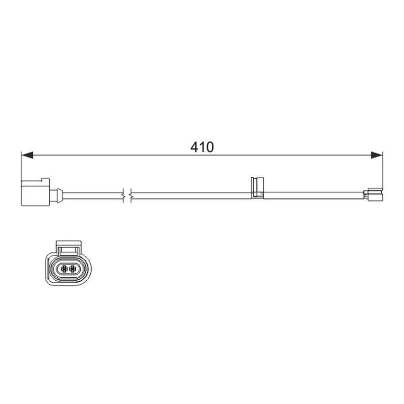 Bosch Brake Pad Wear Sensor Front fits Porsche Cayenne 2007-2010 3.0 3.6 4.8