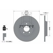 Textar 2 x Solid Rear Brake Discs 92160103-x2