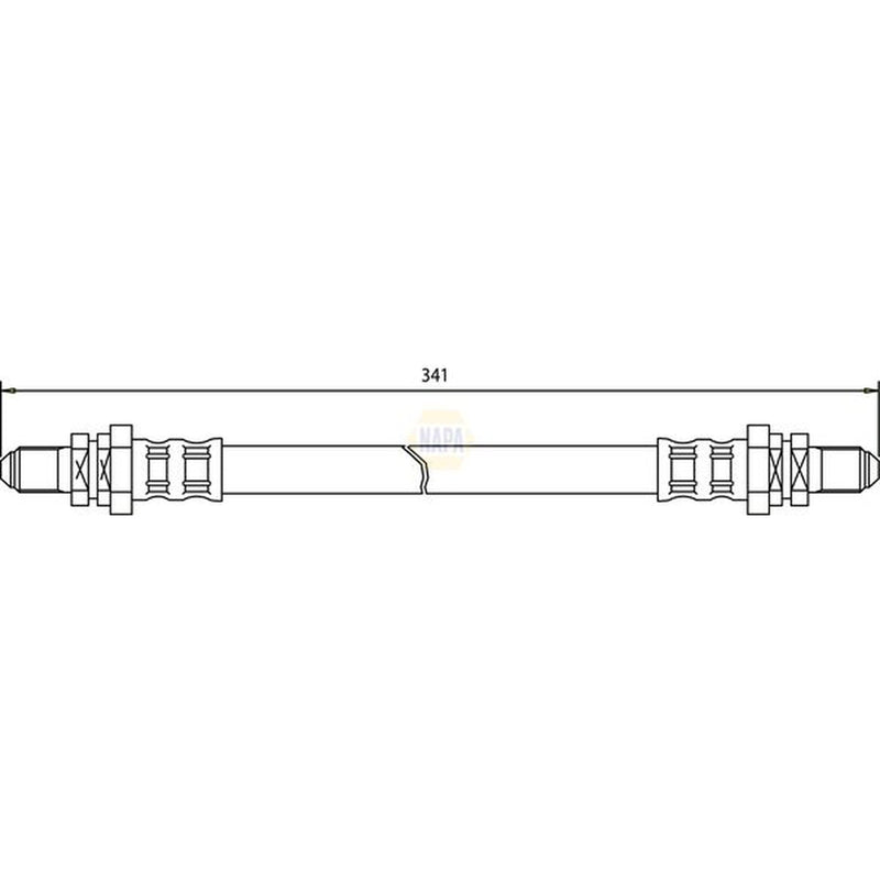 NAPA Brake Hydraulic Hose Line Rear fits Ford Granada 1985-1994 2.5 2.9