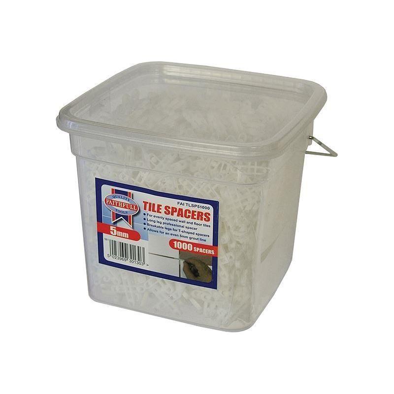 Faithfull Tile Spacer Long Leg 5mm (Tub 1000) Faithfull - NN4 Online