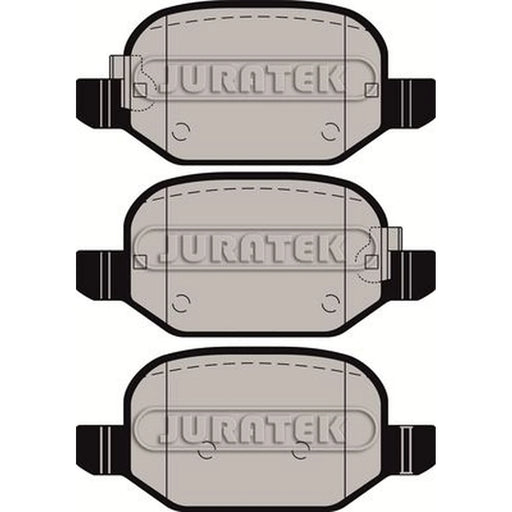 Juratek Rear Brake Solid Discs & Pads fits Fiat 500L 2012-2018 0.9 1.3 1.4 1.6