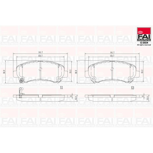FAI Front & Rear Brake Discs & Pads fits Nissan Qashqai +2 2007-2014 1.5 1.6 2.0