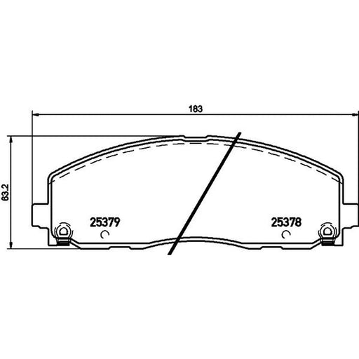 DON Front Brake Pad Set fits Chrysler Grand Voyager V 2007-2008 2.8 3.3 3.8
