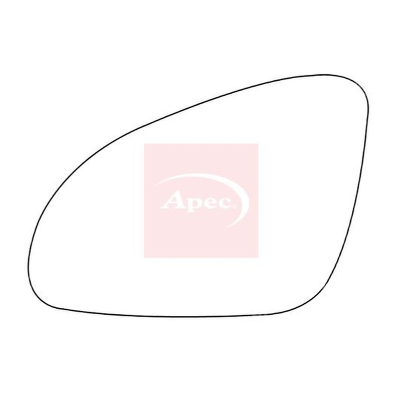 Apec Exterior Wing Mirror Glass Left fits Opel Adam 2012-2019 1.0 1.2 1.4