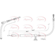 Apec Handbrake Cable Centre fits Mercedes-Benz Cls 2011-2017