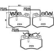 Mintex Front Brake Pad Set fits Citroën Ax 1987-1997 1.4
