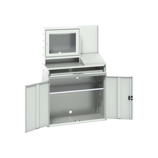 Bott Verso Computer Cupboard 1050 x 550 x 1650mm Light Grey - 16928022.16