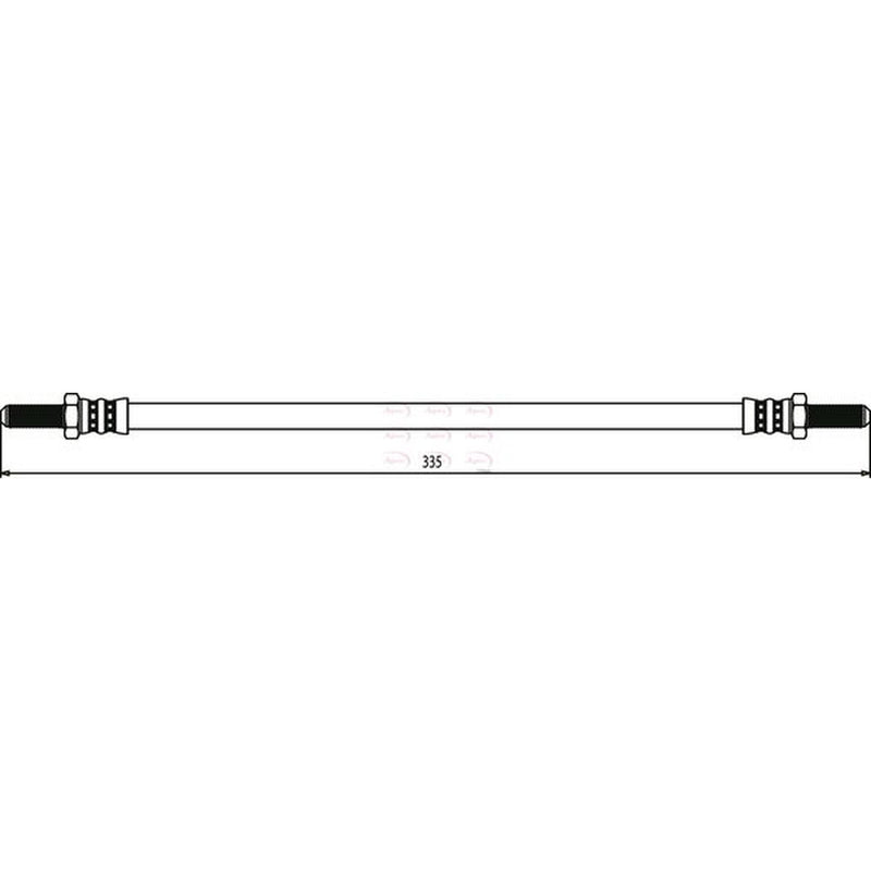 Apec Brake Hydraulic Hose Line Rear fits Ford Escort 1968-1977 2.0