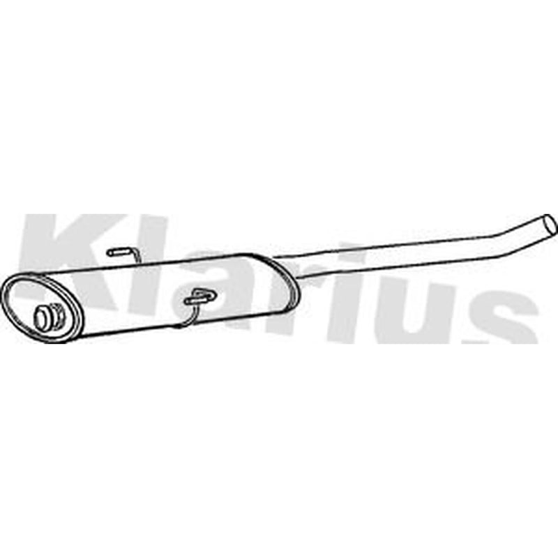 Klarius Box With Centre Pipe Centre fits Citroën Dispatch I 1995-2006 1.9 2.0