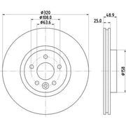 DON Front & Rear Brake Discs & Pads fits Ford Focus III Turnier 2012-2020 2.0