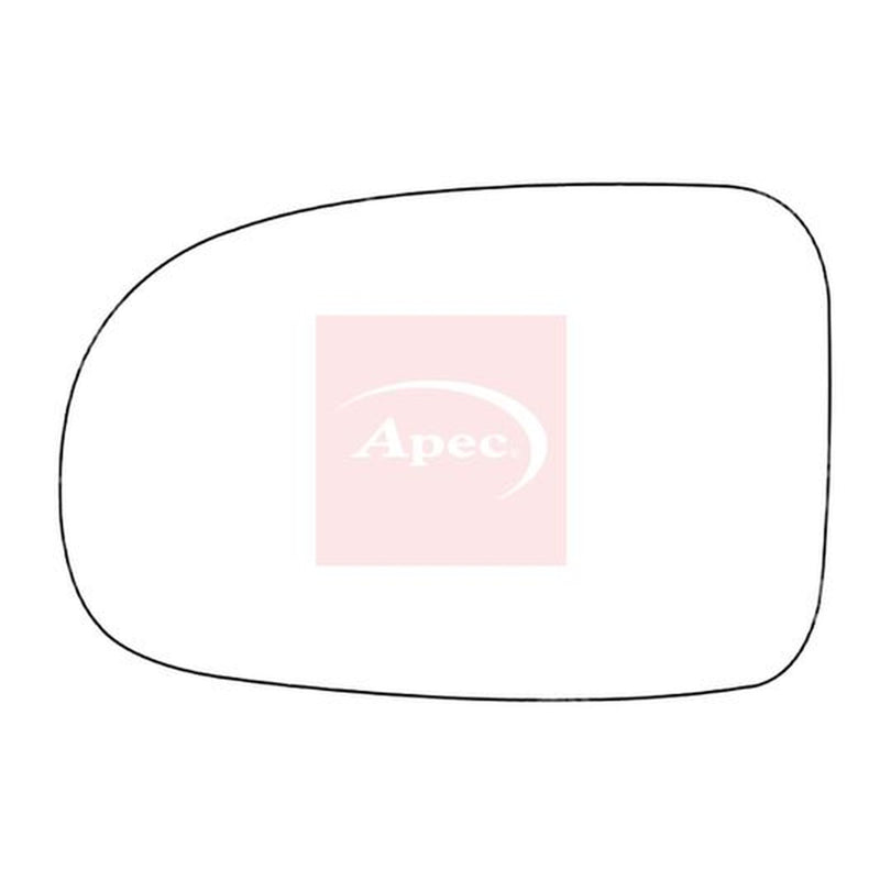 Apec Exterior Wing Mirror Glass Left fits Opel Corsa C 2000-2009