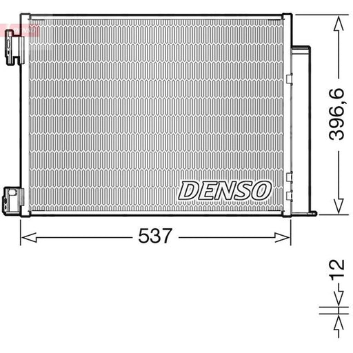 Denso Air Conditioning Condenser fits Nissan Juke 2019 on 1.0 1.6