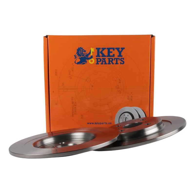 Key Parts Rear Brake Solid Discs & Pads fits Toyota Yaris/Vitz 2005-2011 1.0