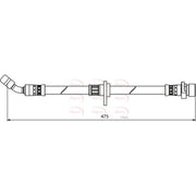 Apec Brake Hydraulic Hose Line Rear Left fits Honda Accord VII 2003-2008