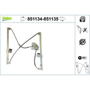 Valeo Electric Window Regulator Lifter Left Front 851134