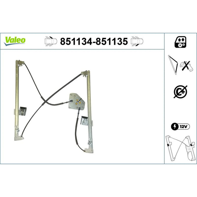 Valeo Electric Window Regulator Lifter Right Front 851135
