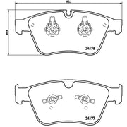 Brembo 4 x Front Brake Pad Set fits Mercedes-Benz M-Class 2006-2011 164.177