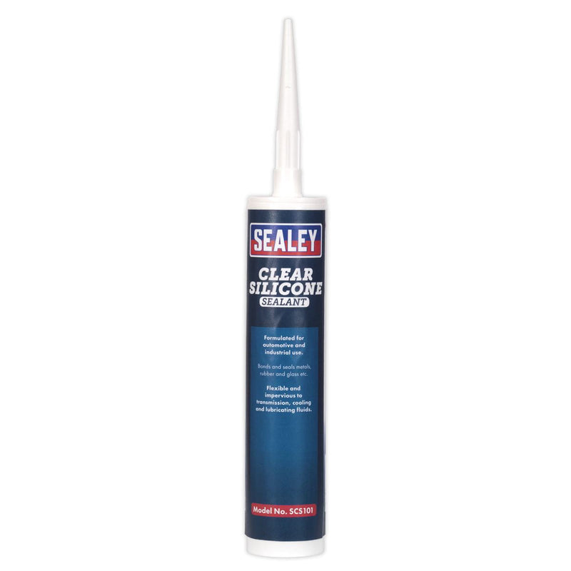 Sealey RTV Clear Silicone Sealant 300ml SCS101 Sealey - Dynamic Drive