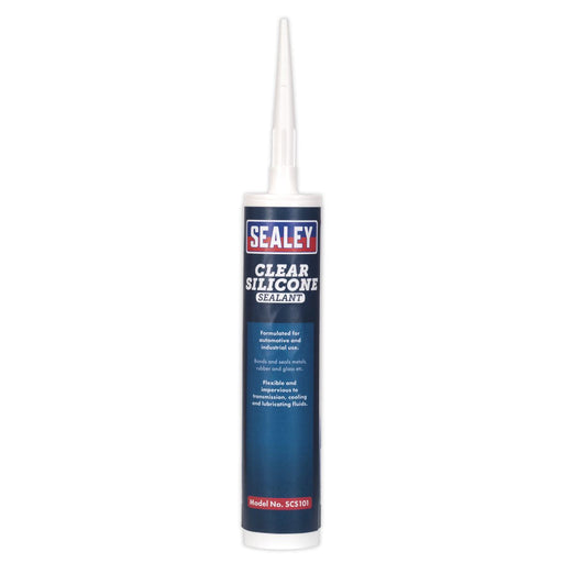 Sealey RTV Clear Silicone Sealant 300ml SCS101 Sealey - Dynamic Drive