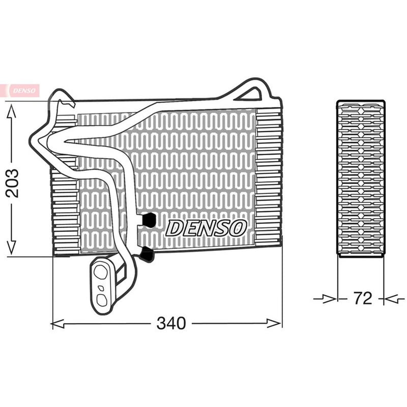 Denso Air Conditioning Evaporator fits Audi 80 B3 1986-1991 1.6 1.8 1.9 2.0
