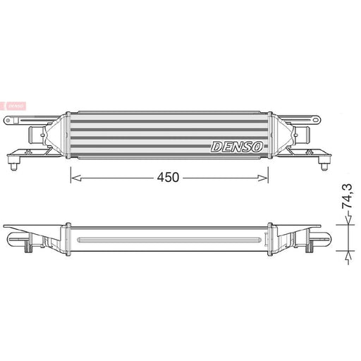 Denso Intercooler (Charge Air Cooler) fits Alfa Romeo Mito 2008-2018 1.3