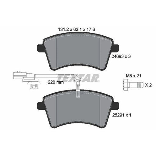 Textar Front Brake Pad Set 2469306