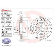 Brembo Front Aluminium Brake Disc Hub & Rear Aluminium fits Mercedes-Benz AMG GT