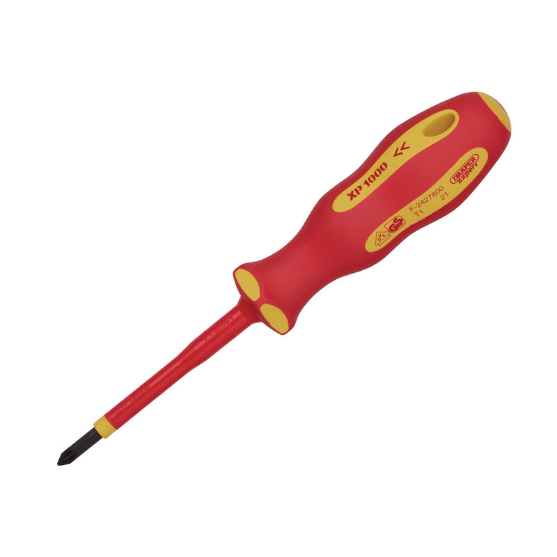 Draper XP1000 VDE PZ Type Screwdriver, No.1 x 80mm 64477 Draper - Dynamic Drive