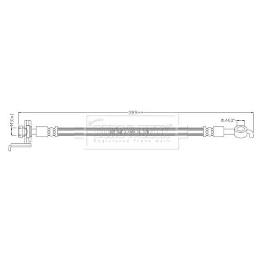 Borg & Beck Brake Hydraulic Hose Line Rear Right BBH8906