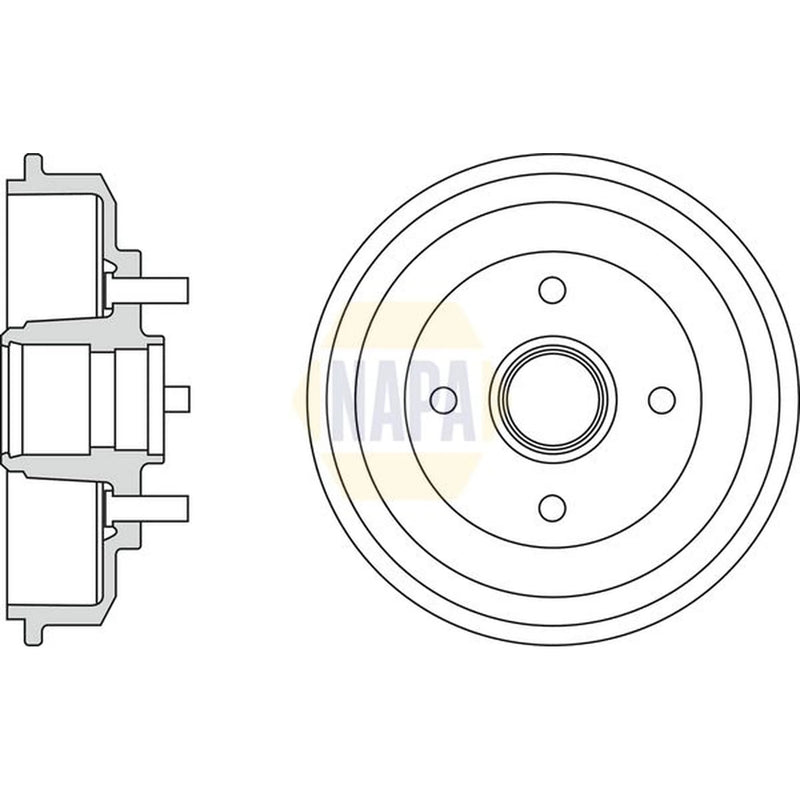 NAPA Brake Drum Assembly Rear NDR1007