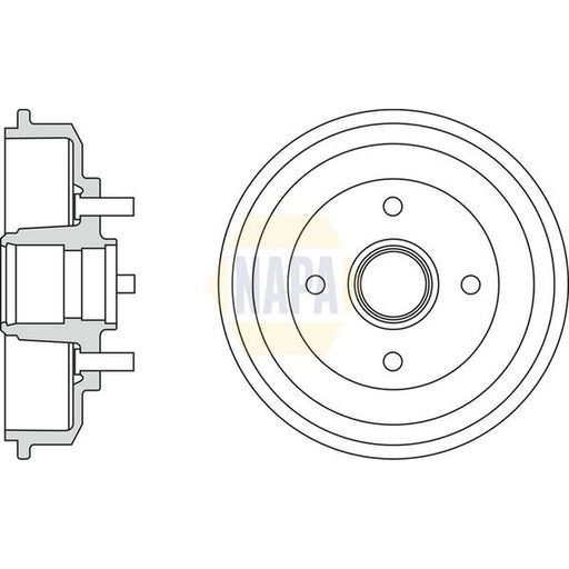 NAPA Brake Drum Assembly Rear NDR1007
