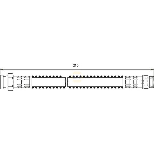 NAPA Brake Hydraulic Hose Line Rear fits Citroën C2 2003-2012 1.1 1.4 1.6