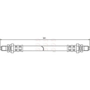 Apec Brake Hydraulic Hose Line Rear fits Ford Courier Box Body 1991-1996 1.3 1.8
