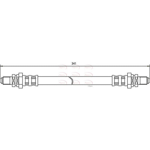 Apec Brake Hydraulic Hose Line Rear fits Ford Courier Box Body 1991-1996 1.3 1.8
