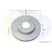 Comline Front Brake Discs & Pads fits Hyundai I10 II 2013-2019 1.0 1.2