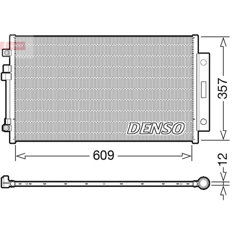 Denso Air Conditioning Condenser fits Alfa Romeo Giulia 2015 on 2.2