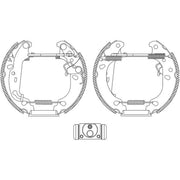 Mintex Brake Shoe Set Axle Kit fits Ford Fiesta 1995-2002 1.25 1.4