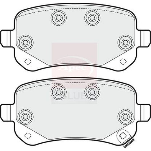 Apec Rear Brake Pad Set fits Chrysler Grand Voyager V 2007-2008 2.8 3.3 3.8