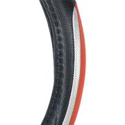 Simply Luxury Steering Wheel Cover Black Red & Chrome 15" Universal Protector Simple  - Dynamic Drive