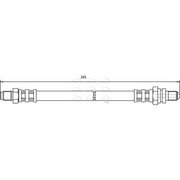 Apec Brake Hydraulic Hose Line Rear fits Ford Courier Hatchback 2000-2003 1.8
