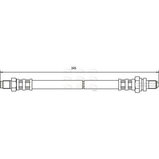Apec Brake Hydraulic Hose Line Rear fits Ford Courier Hatchback 2000-2003 1.8