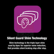 Apec Black Front Brake Pad Set fits Audi A1 2018 on