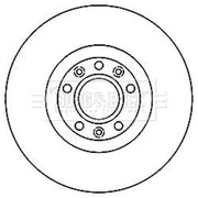 Borg & Beck Front Brake Vented Discs & Pads fits Peugeot Rcz 2010-2015 1.6 2.0