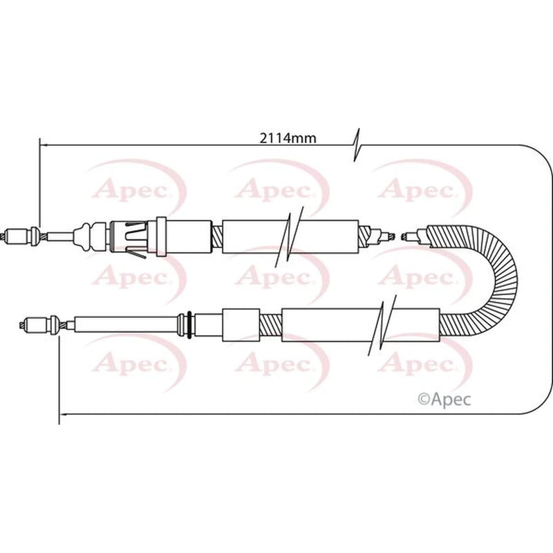 Apec Handbrake Cable Right Rear CAB1344